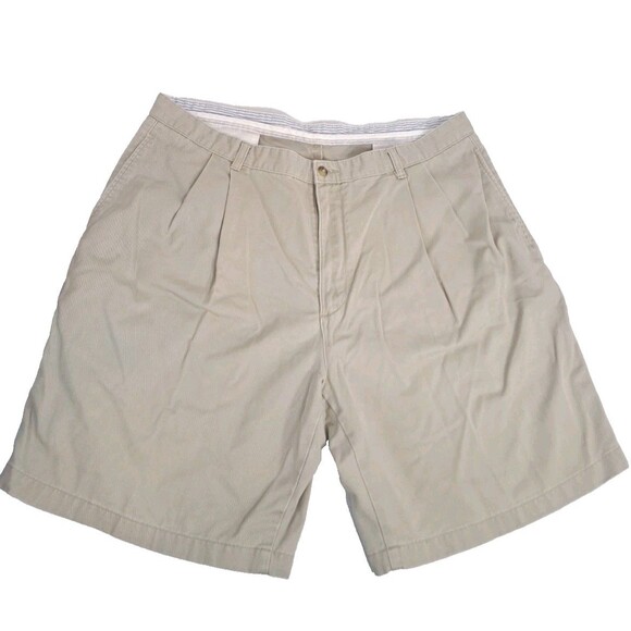 Ivy Crew Men’s Shorts Lot (2) Size 40 Tan Khaki Casual Chino Flat Front Bundle - Picture 4 of 6